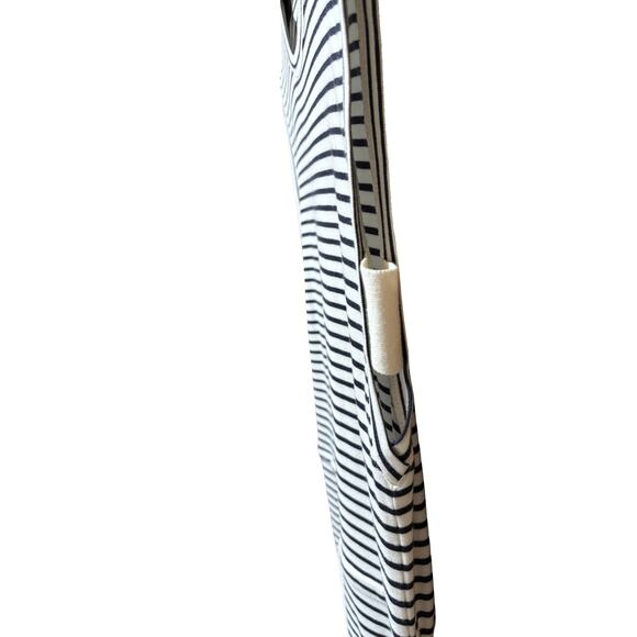 Theory Caneil Striped Pima Cotton Midi Dress | Sleeveless Soft Knit | Size M - Picture 7 of 9